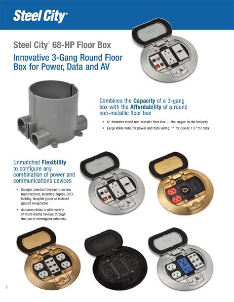 steel city 68 series floor box|steel city boxes catalog.